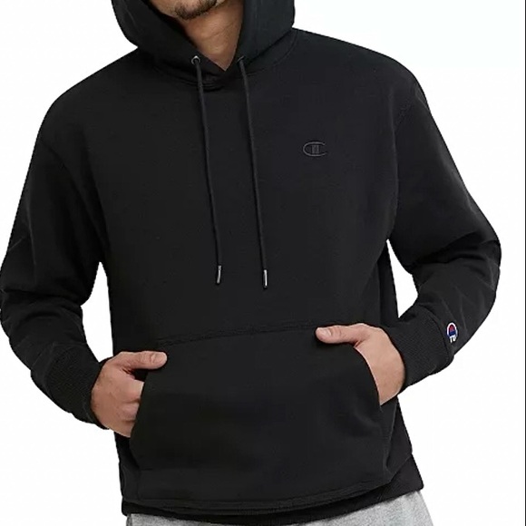 Champion Other - NWT Champion Men's Powerblend Fleece Black Hoodie
